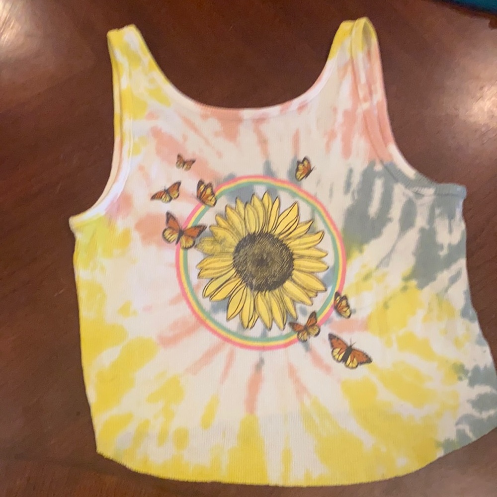 Cut off tank top tie dyed